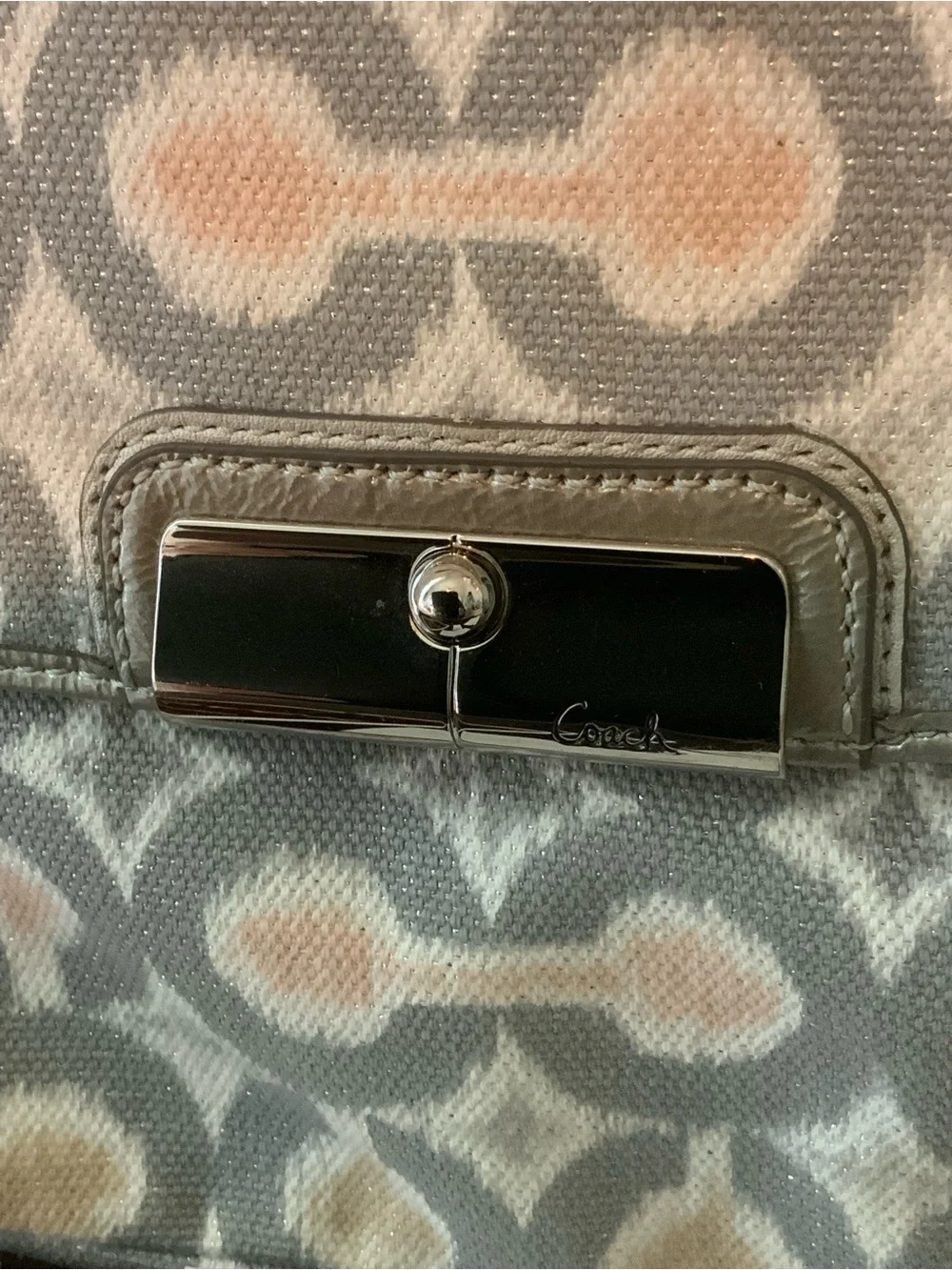 Coach Kristin Signature OP Art Ikat Shoulder Bag